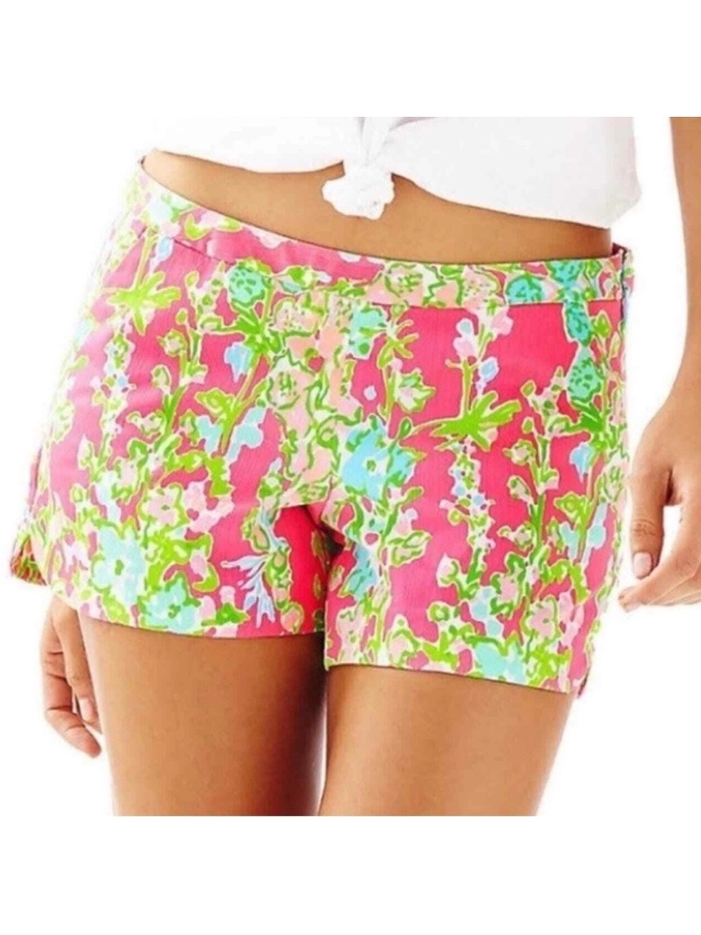 Lilly Pulitzer Adie Shorts Flamingo Pink Southern Charm